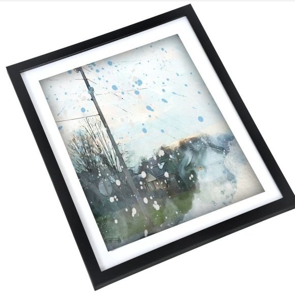 COPY - Framed‎ Watercolor forest  wall art - Picture 1 of 4